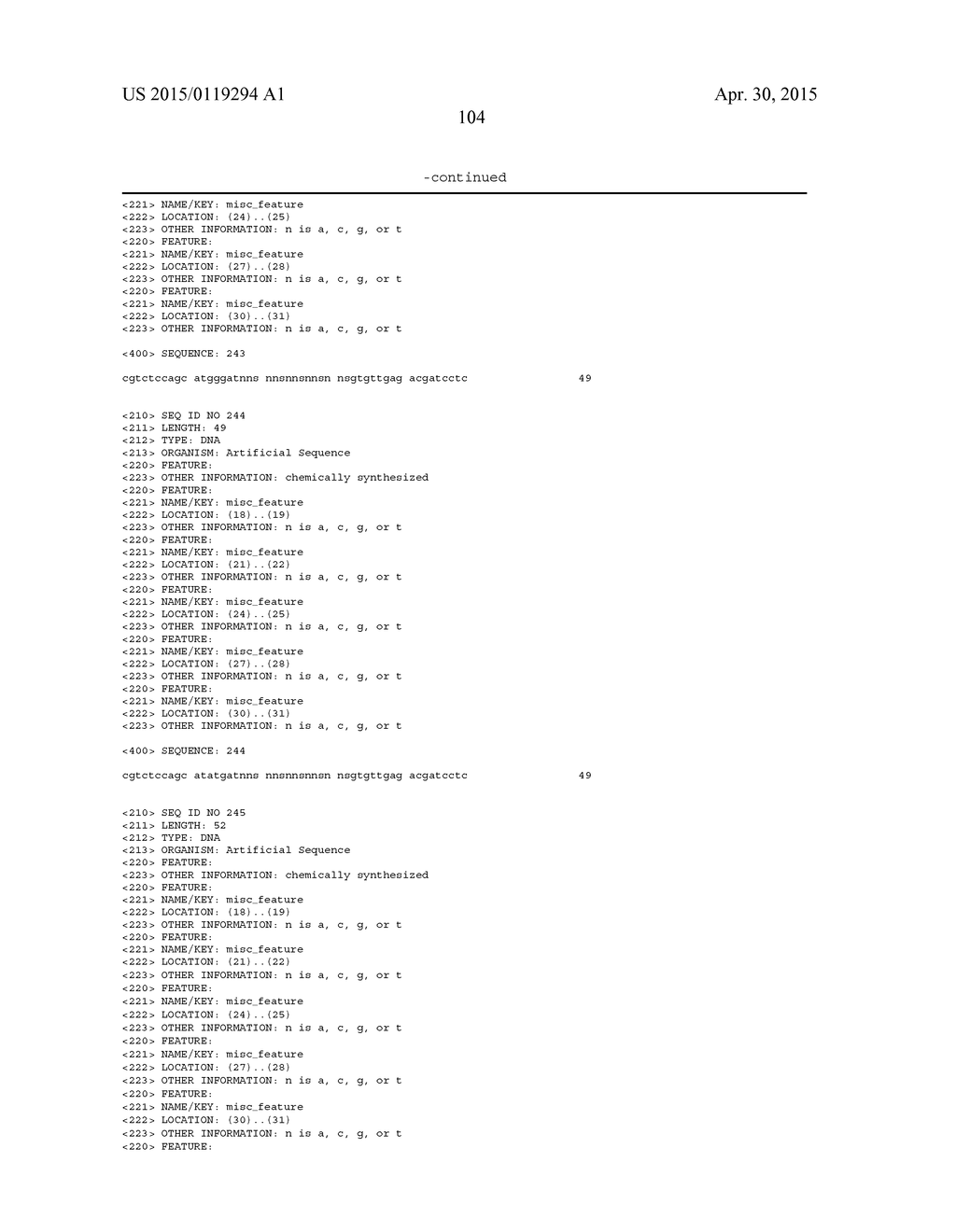 SYNTHETIC POLYPEPTIDE LIBRARIES AND METHODS FOR GENERATING NATURALLY     DIVERSIFIED POLYPEPTIDE VARIANTS - diagram, schematic, and image 148