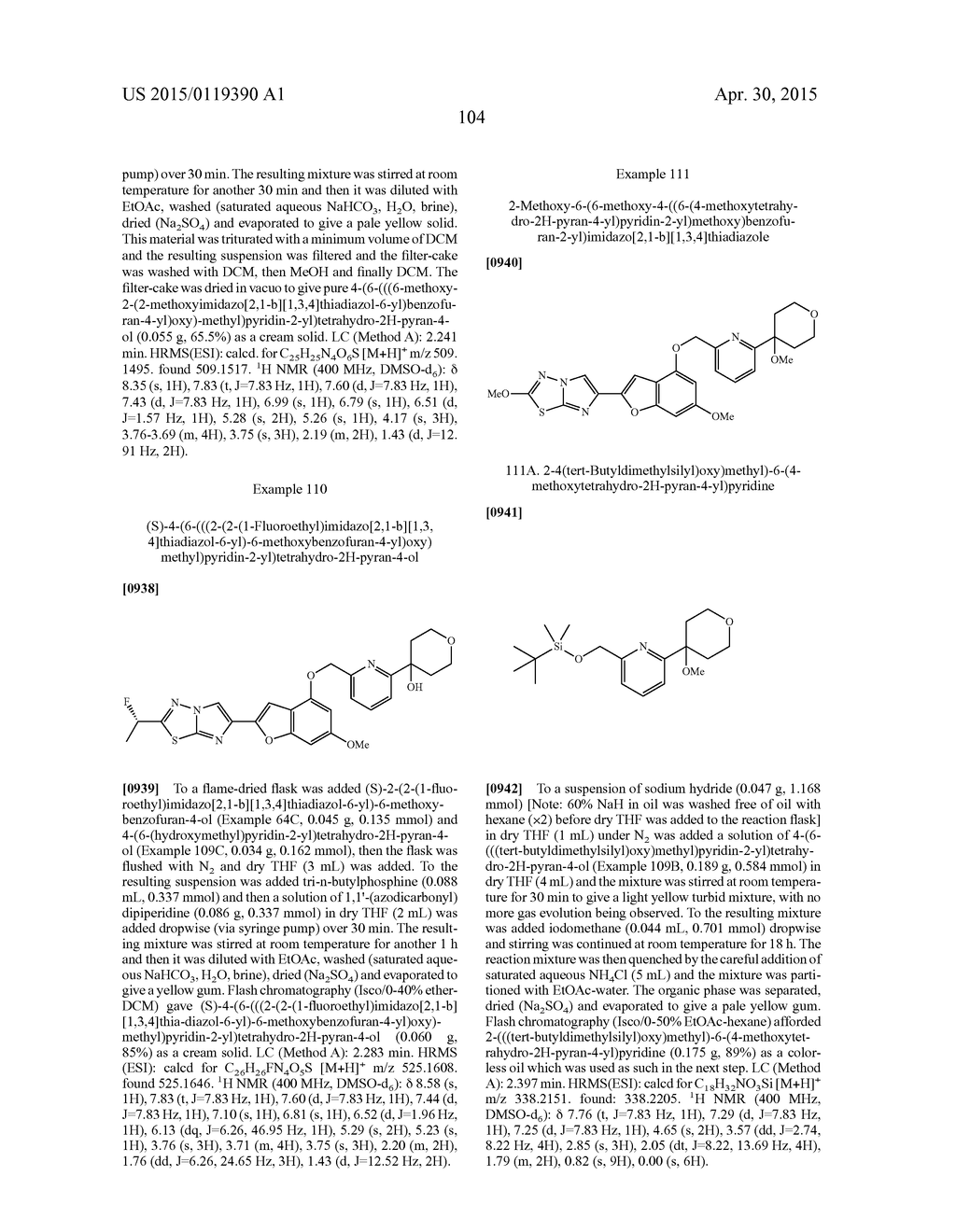 IMIDAZOTHIADIAZOLE AND IMIDAZOPYRIDAZINE DERIVATIVES AS PROTEASE ACTIVATED     RECEPTOR 4 (PAR4) INHIBITORS FOR TREATING PLATELET AGGREGATION - diagram, schematic, and image 106