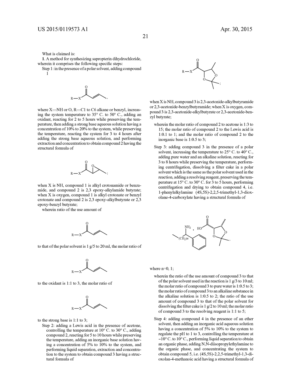 METHOD FOR SYNTHESIZING SAPROPTERIN DIHYDROCHLORIDE - diagram, schematic, and image 23