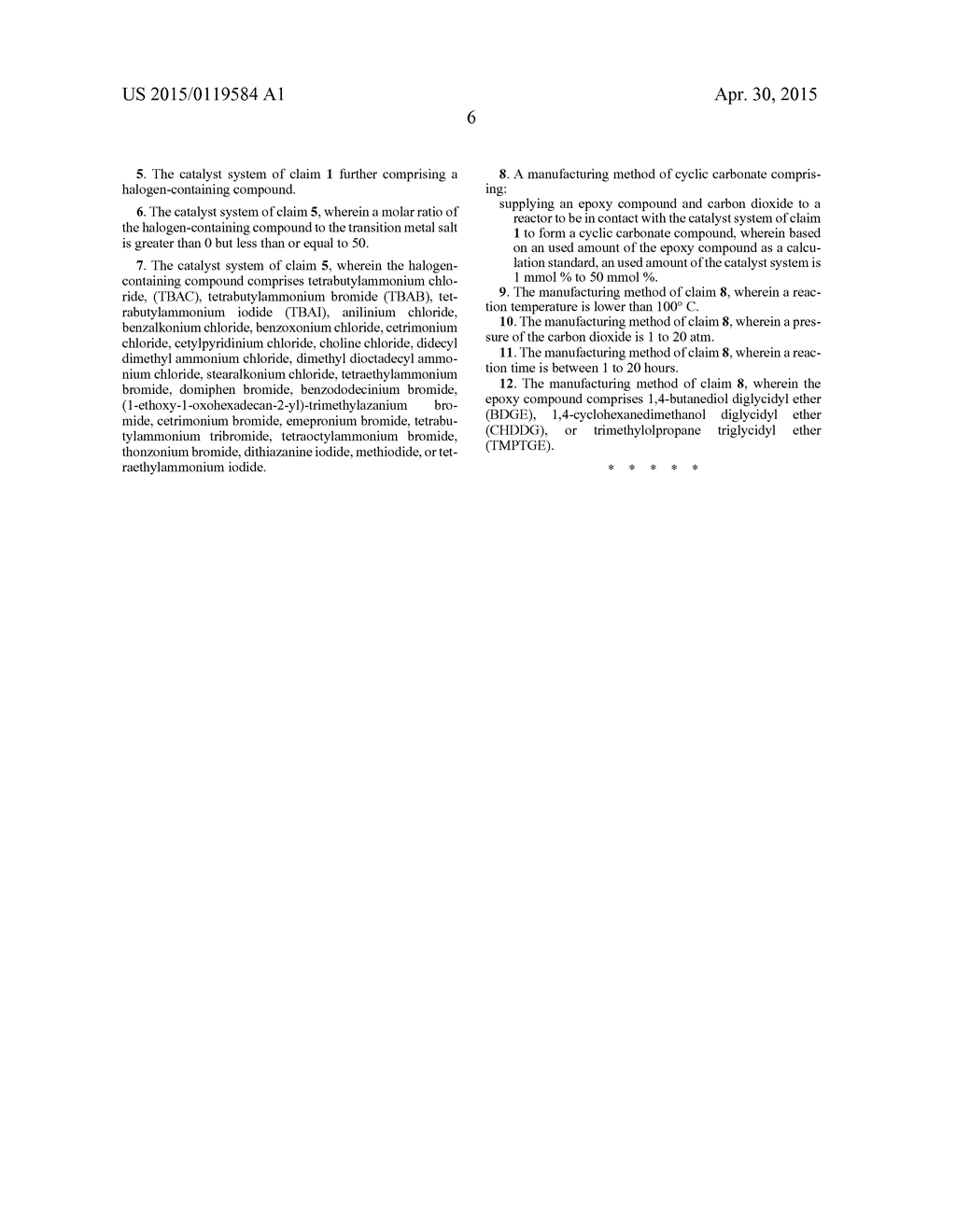 CAYALYST SYSTEM AND MANUFACTURING METHOD OF CYCLIC CARBONATE BY THE SAME - diagram, schematic, and image 07