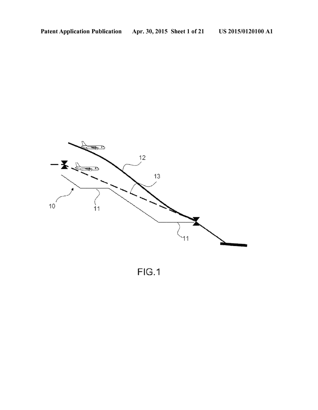 METHOD FOR AIDING NAVIGATION FOR AN AIRCRAFT DURING DESCENT AND DURING     APPROACH AT REDUCED THRUST - diagram, schematic, and image 02