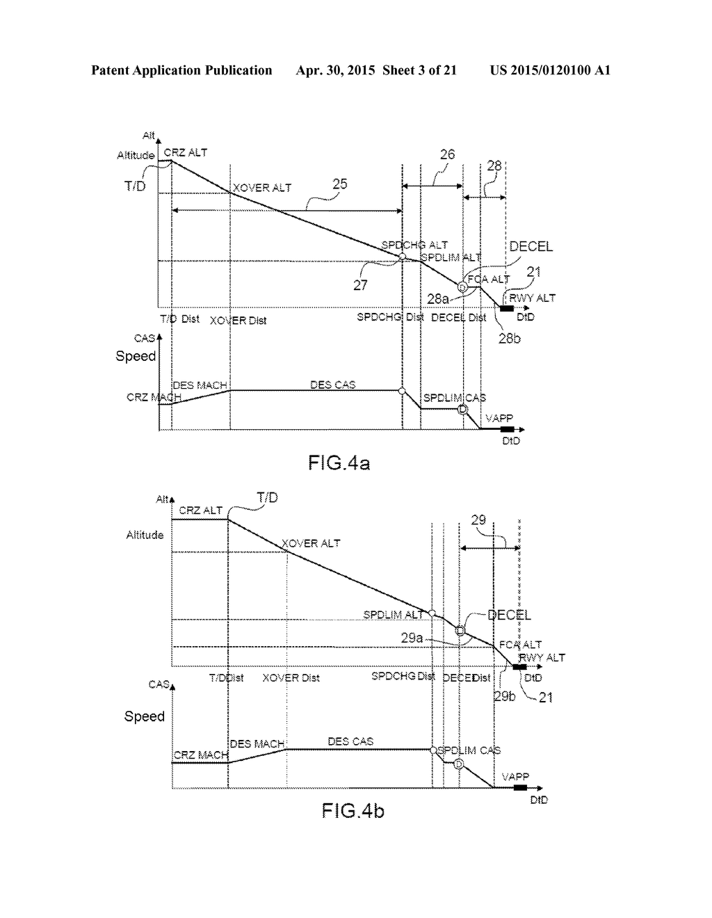 METHOD FOR AIDING NAVIGATION FOR AN AIRCRAFT DURING DESCENT AND DURING     APPROACH AT REDUCED THRUST - diagram, schematic, and image 04