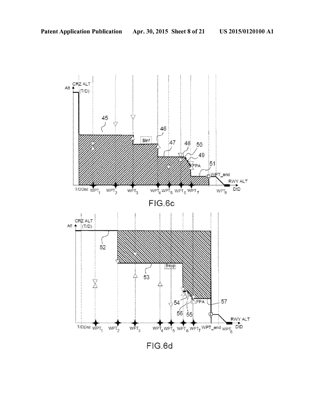 METHOD FOR AIDING NAVIGATION FOR AN AIRCRAFT DURING DESCENT AND DURING     APPROACH AT REDUCED THRUST - diagram, schematic, and image 09