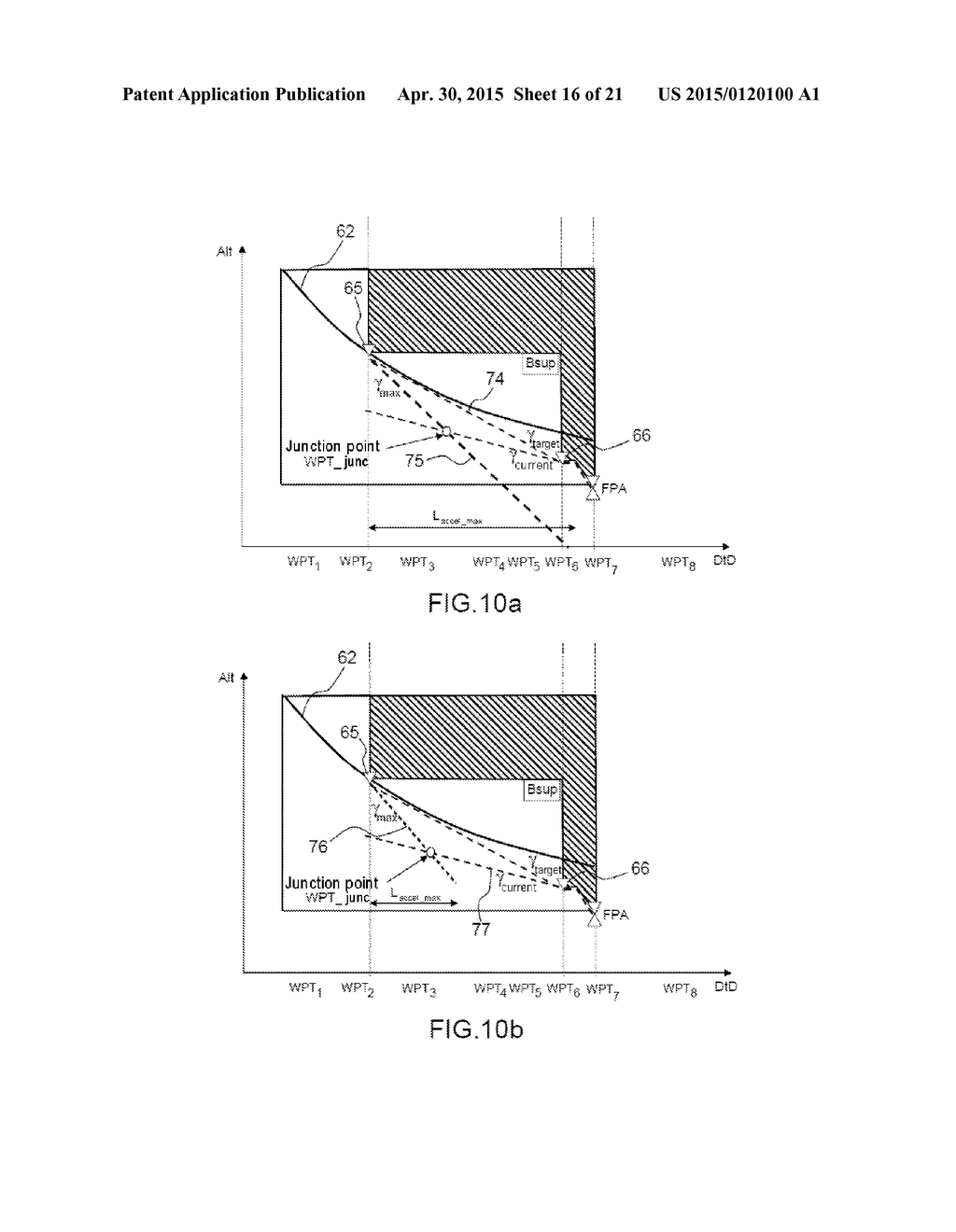 METHOD FOR AIDING NAVIGATION FOR AN AIRCRAFT DURING DESCENT AND DURING     APPROACH AT REDUCED THRUST - diagram, schematic, and image 17