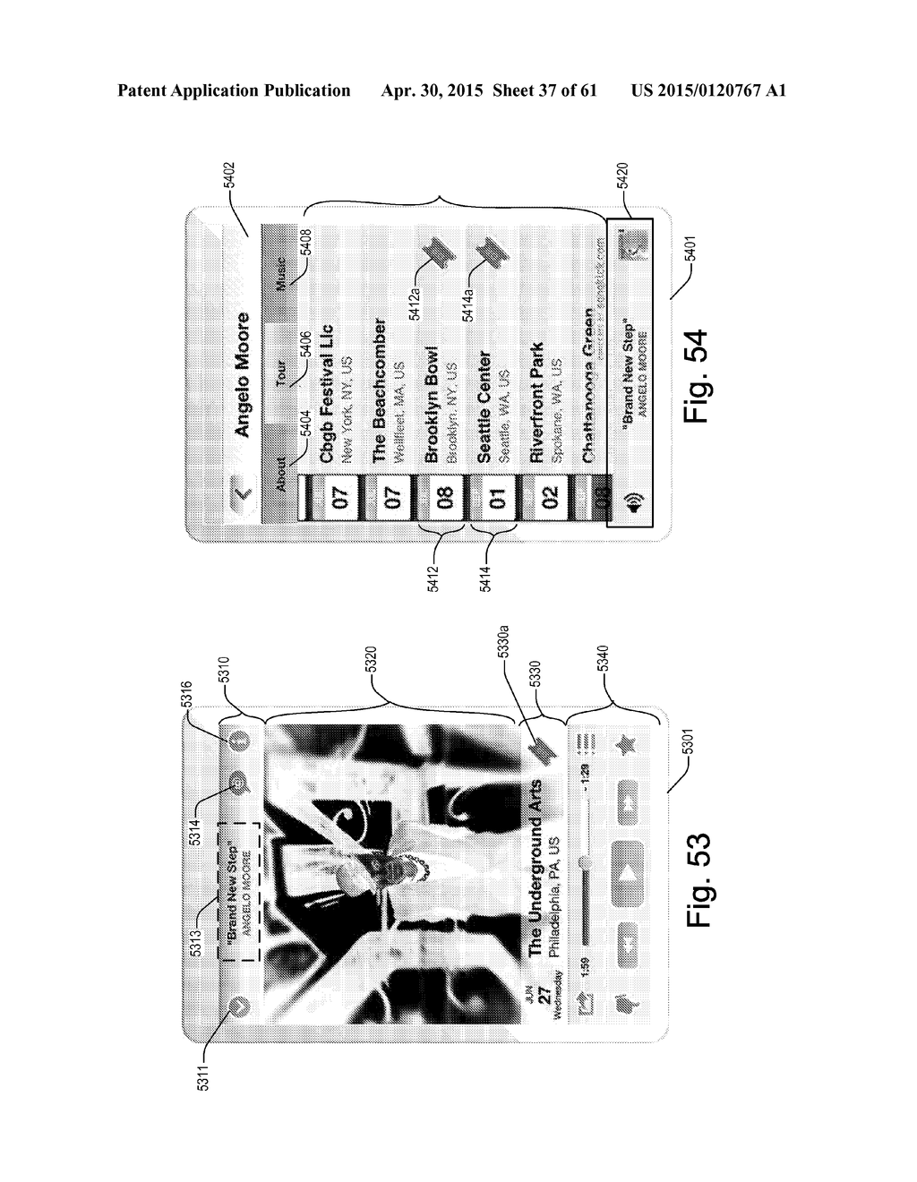 VENUE-RELATED MULTI-MEDIA MANAGEMENT, STREAMING, ONLINE TICKETING, AND     ELECTRONIC COMMERCE TECHNIQUES IMPLEMENTED VIA COMPUTER NETWORKS AND     MOBILE DEVICES - diagram, schematic, and image 38