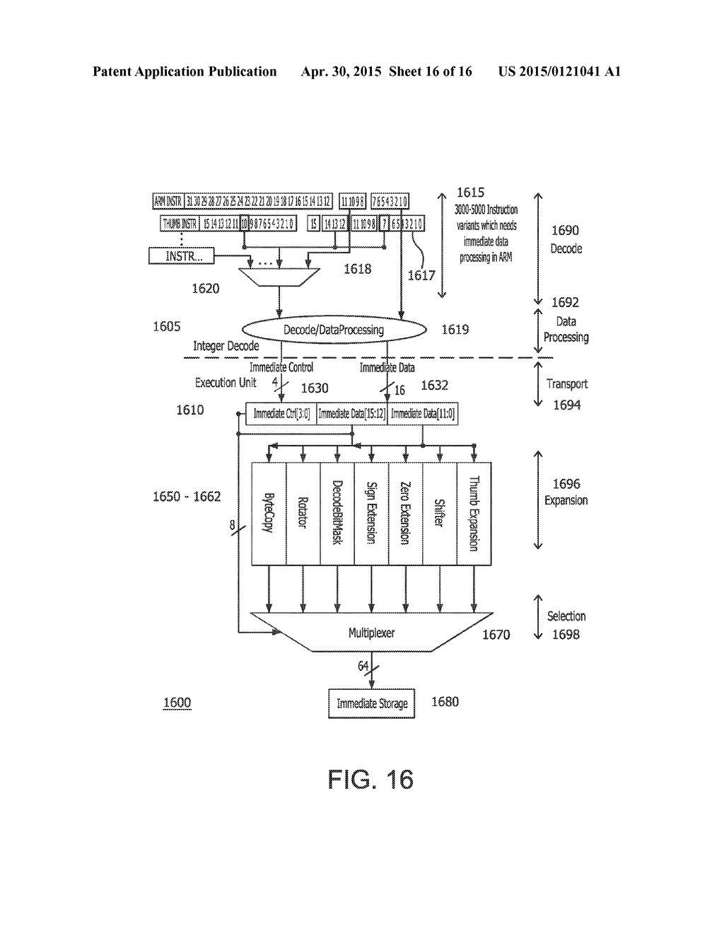 PROCESSOR AND METHODS FOR IMMEDIATE HANDLING AND FLAG HANDLING - diagram, schematic, and image 17