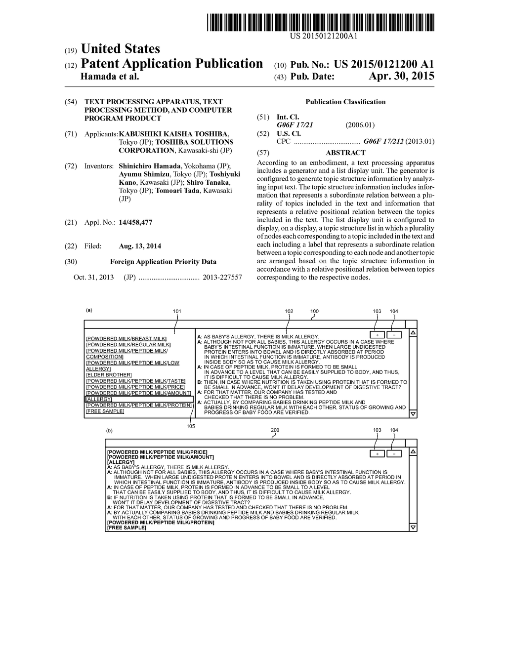 TEXT PROCESSING APPARATUS, TEXT PROCESSING METHOD, AND COMPUTER PROGRAM     PRODUCT - diagram, schematic, and image 01