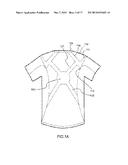 SHIRTS AND SHORTS HAVING ELASTIC AND NON-STRETCH PORTIONS AND BANDS TO     PROVIDE HIP AND POSTURE SUPPORT diagram and image