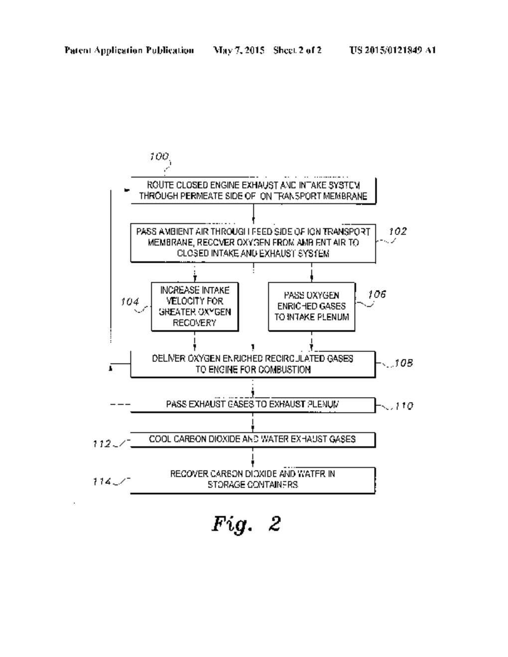 ENGINE EMISSIONS CONTROL SYSTEM USING ION TRANSPORT MEMBRANE - diagram, schematic, and image 03