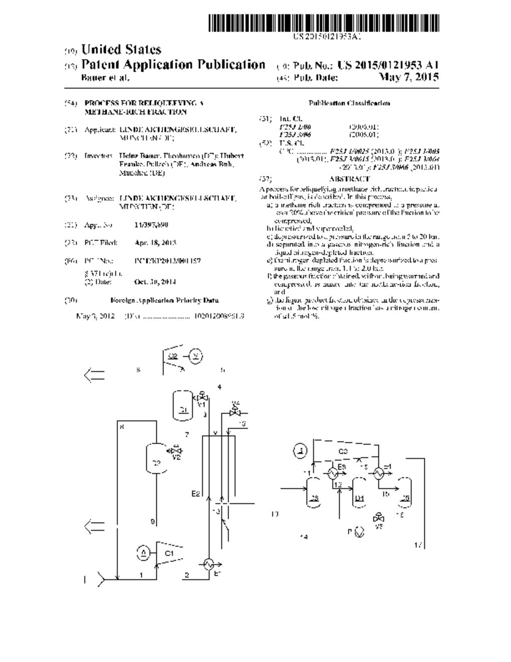 PROCESS FOR RELIQUEFYING A METHANE-RICH FRACTION - diagram, schematic, and image 01