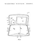 Caddy Organizer for Use with an Airplane Tray Table diagram and image