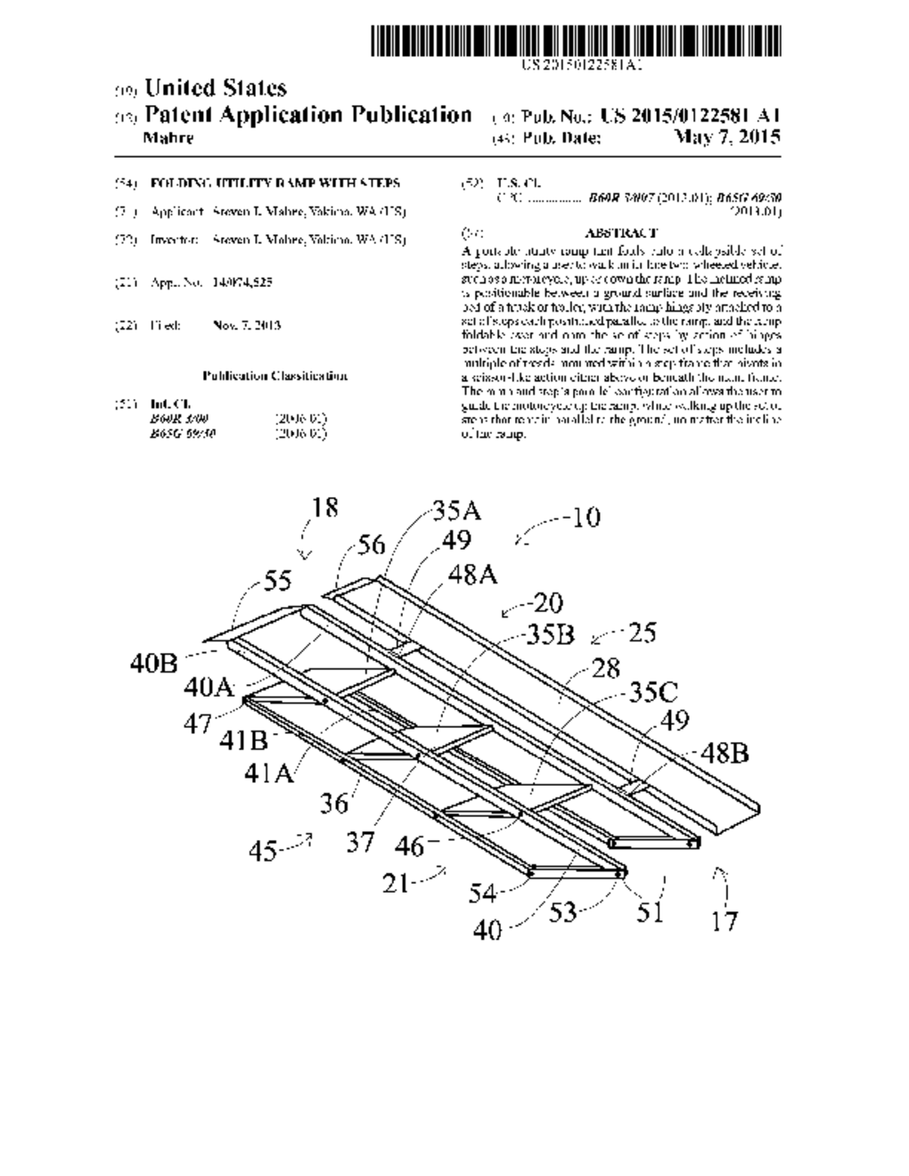 FOLDING UTILITY RAMP WITH STEPS - diagram, schematic, and image 01