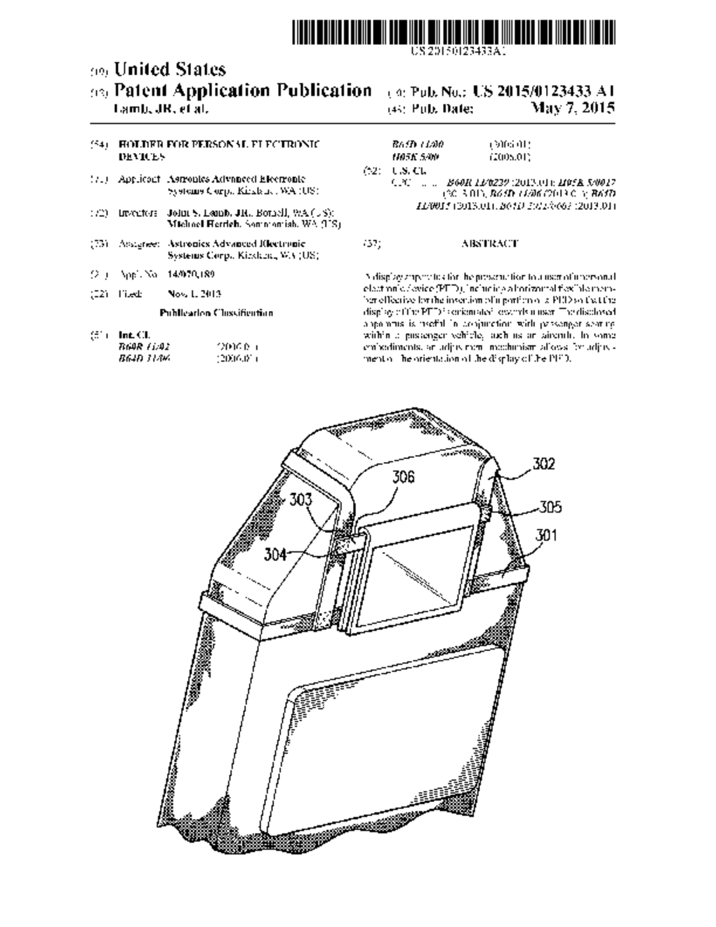 Holder For Personal Electronic Devices - diagram, schematic, and image 01