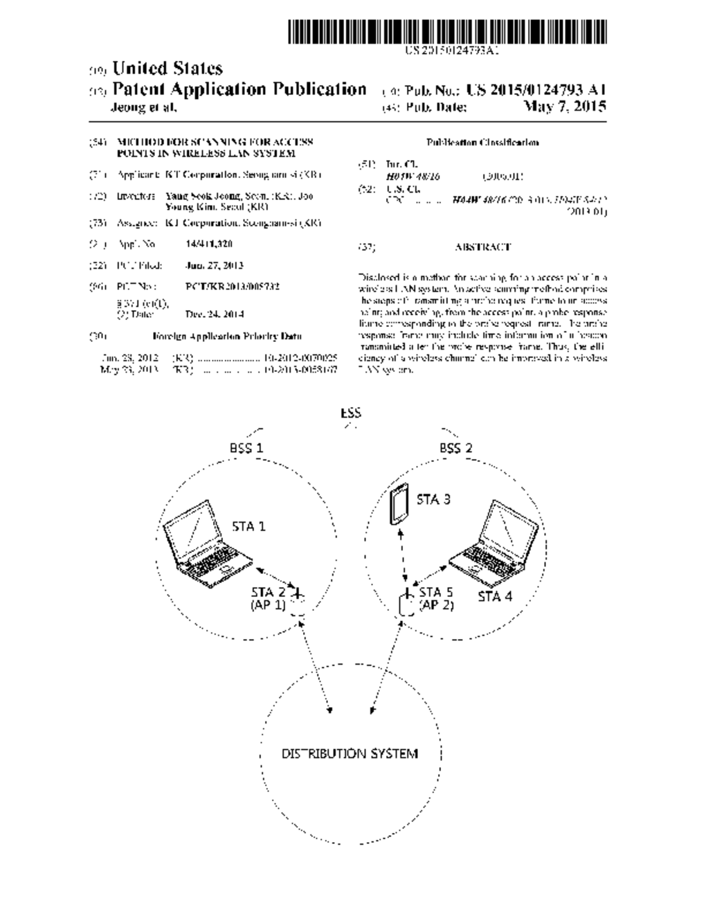 METHOD FOR SCANNING FOR ACCESS POINTS IN WIRELESS LAN SYSTEM - diagram, schematic, and image 01