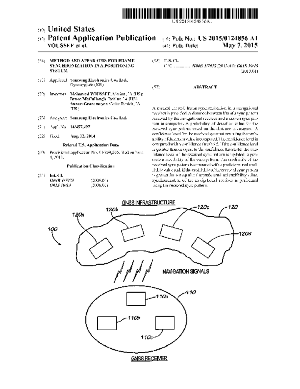 METHOD AND APPARATUS FOR FRAME SYNCHRONIZATION IN A POSITIONING SYSTEM - diagram, schematic, and image 01