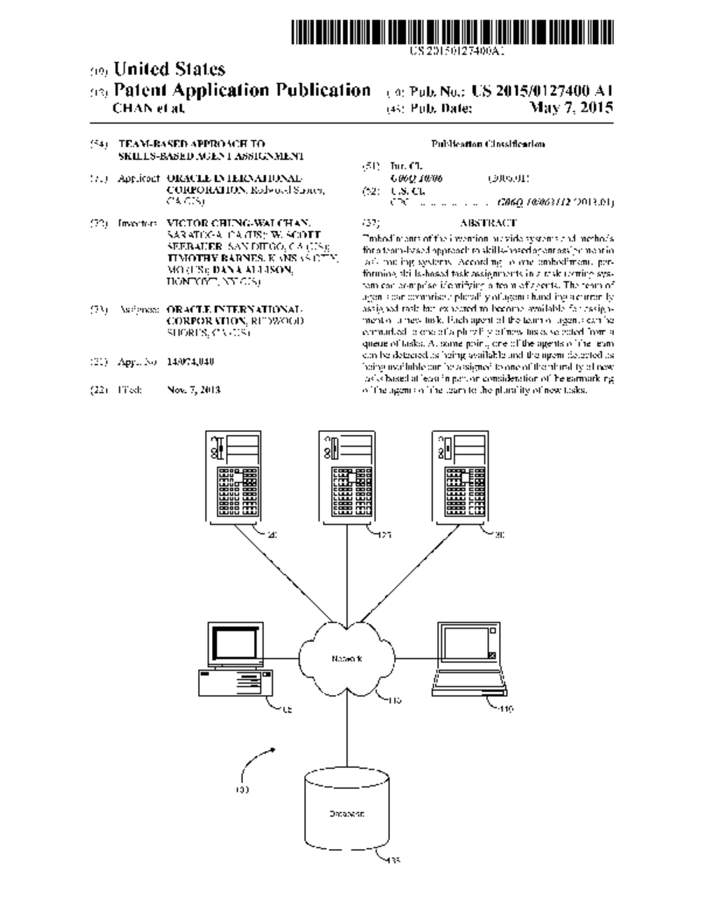 TEAM-BASED APPROACH TO SKILLS-BASED AGENT ASSIGNMENT - diagram, schematic, and image 01