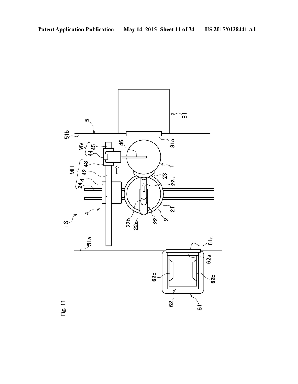 ATMOSPHERE REPLACEMENT APPARATUS, SUBSTRATE TRANSPORT APPARATUS, SUBSTRATE     TRANSPORT SYSTEM, AND EFEM - diagram, schematic, and image 12