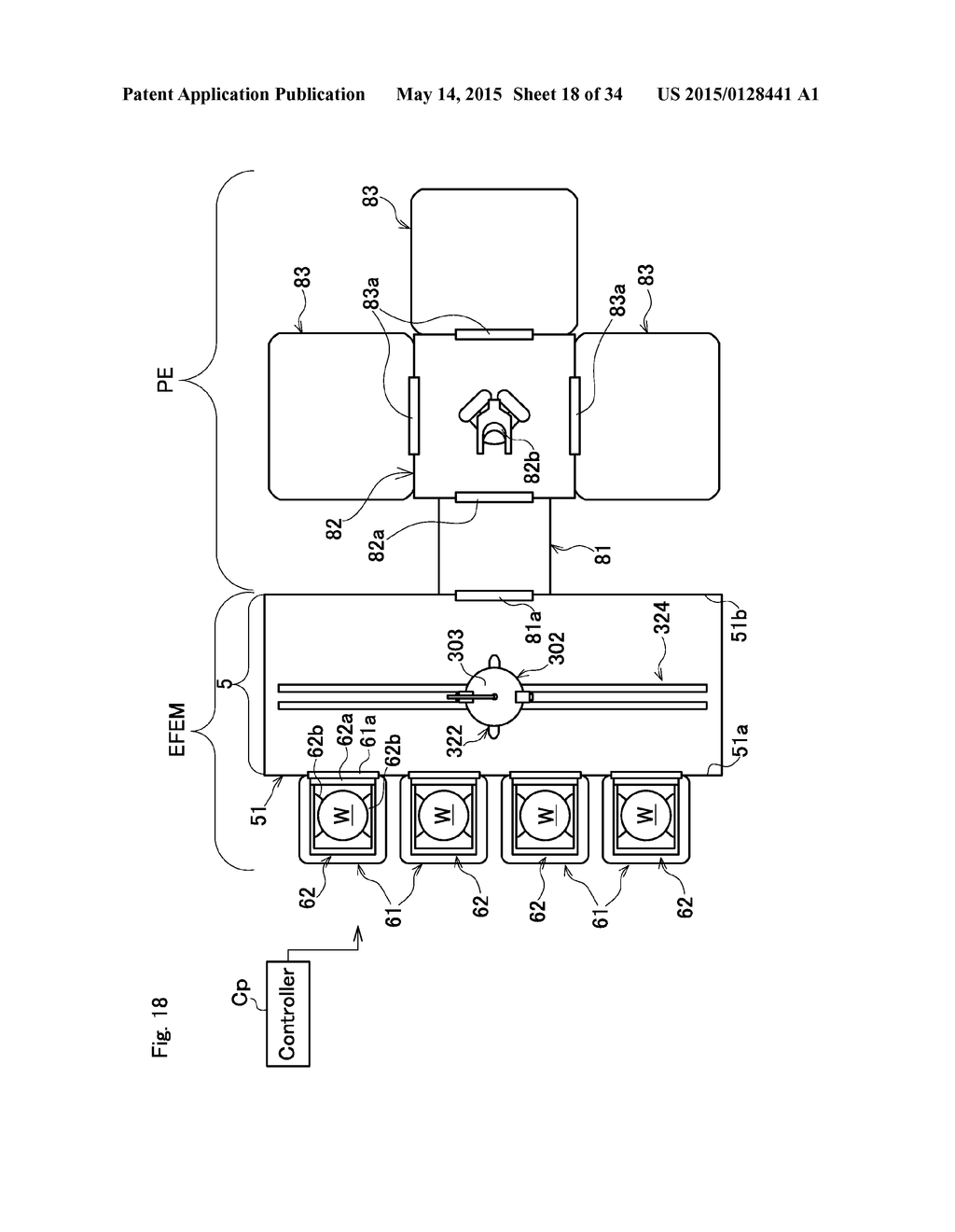 ATMOSPHERE REPLACEMENT APPARATUS, SUBSTRATE TRANSPORT APPARATUS, SUBSTRATE     TRANSPORT SYSTEM, AND EFEM - diagram, schematic, and image 19