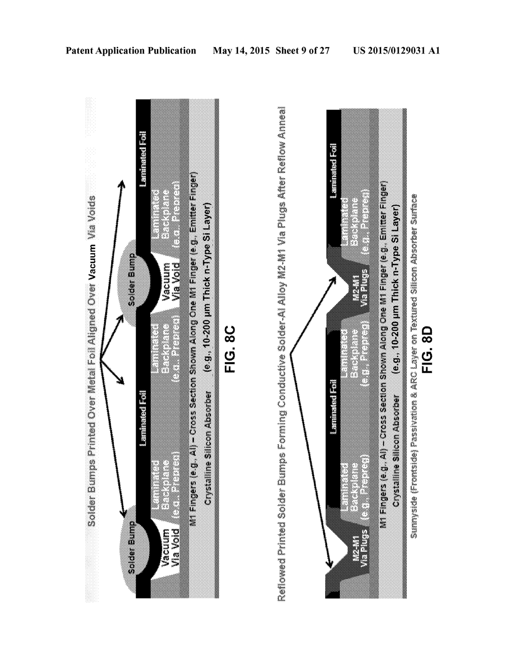 METAL FOIL METALLIZATION FOR BACKPLANE-ATTACHED SOLAR CELLS AND MODULES - diagram, schematic, and image 10