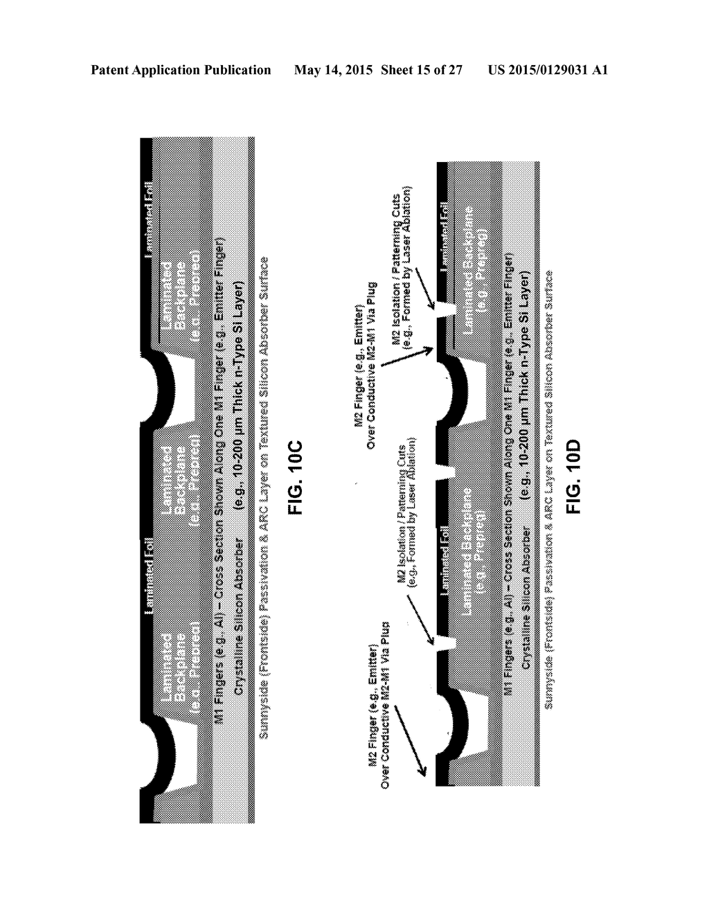 METAL FOIL METALLIZATION FOR BACKPLANE-ATTACHED SOLAR CELLS AND MODULES - diagram, schematic, and image 16