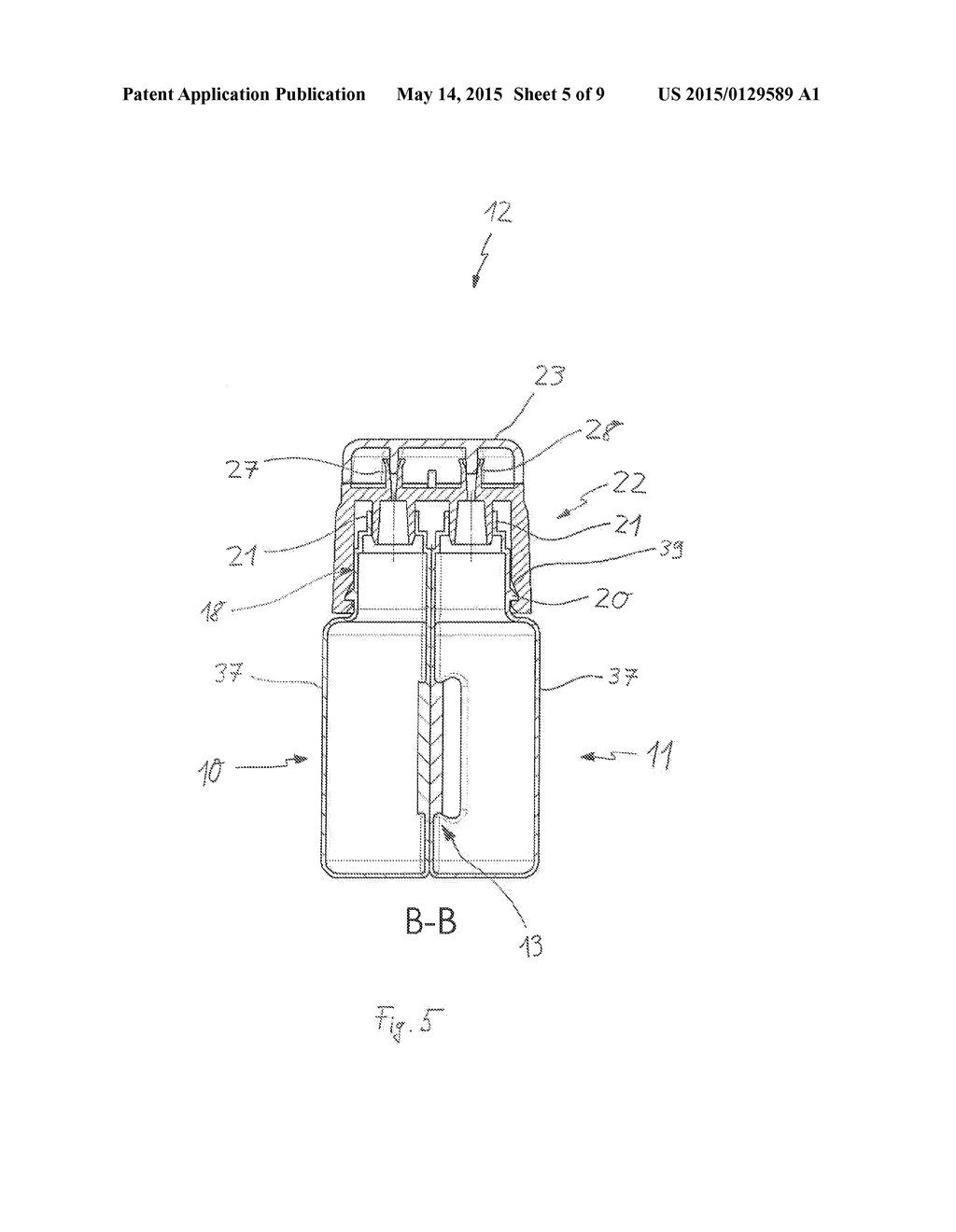 CONTAINER FOR THE CONTROLLABLE DISPENSING OF A FLUID AND A CONTAINER     SYSTEM WITH SUCH A CONTAINER - diagram, schematic, and image 06