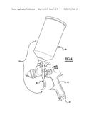 ERGONOMIC HANDLE FOR A FLUID APPLICATOR SPRAY GUN diagram and image