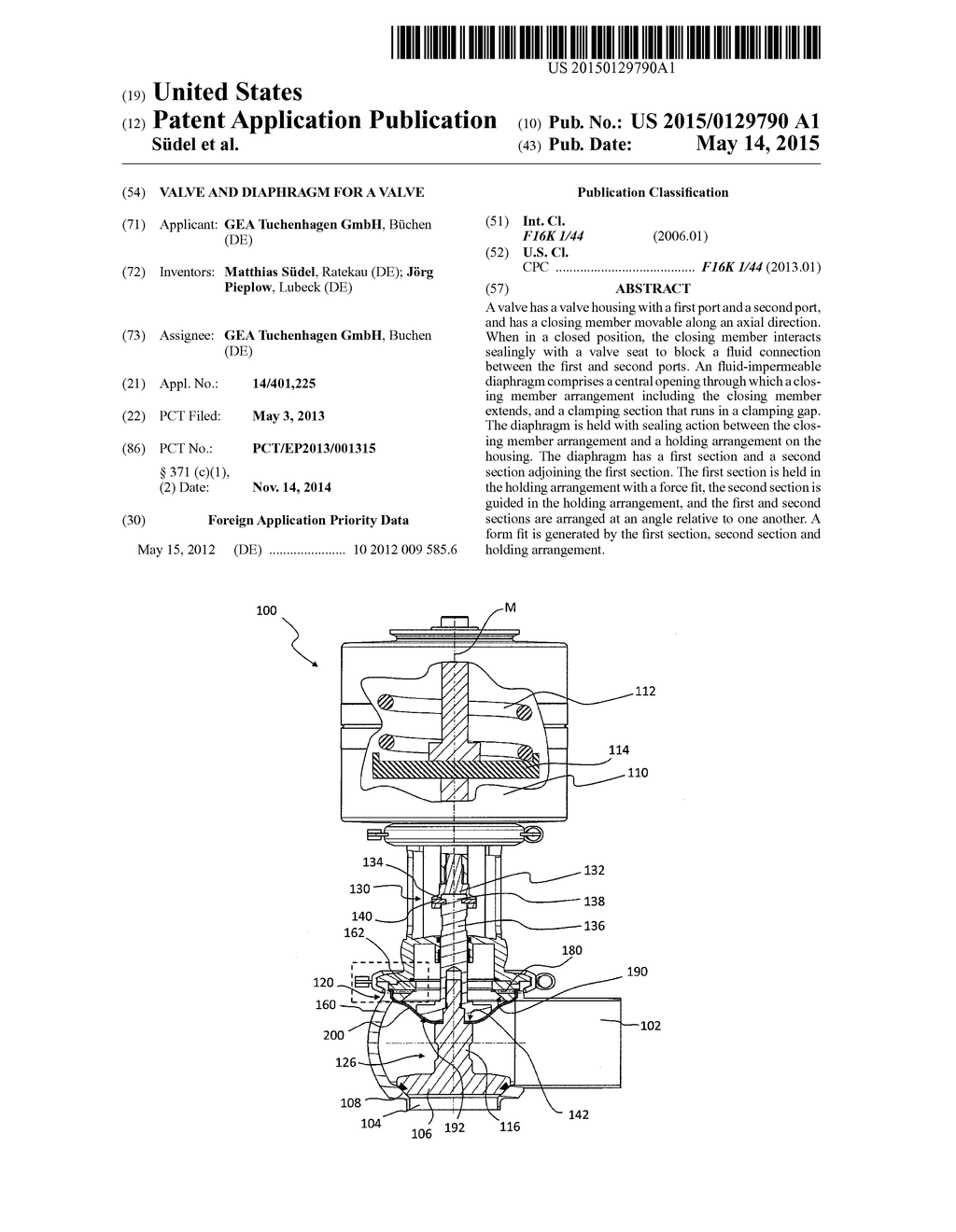 VALVE AND DIAPHRAGM FOR A VALVE - diagram, schematic, and image 01