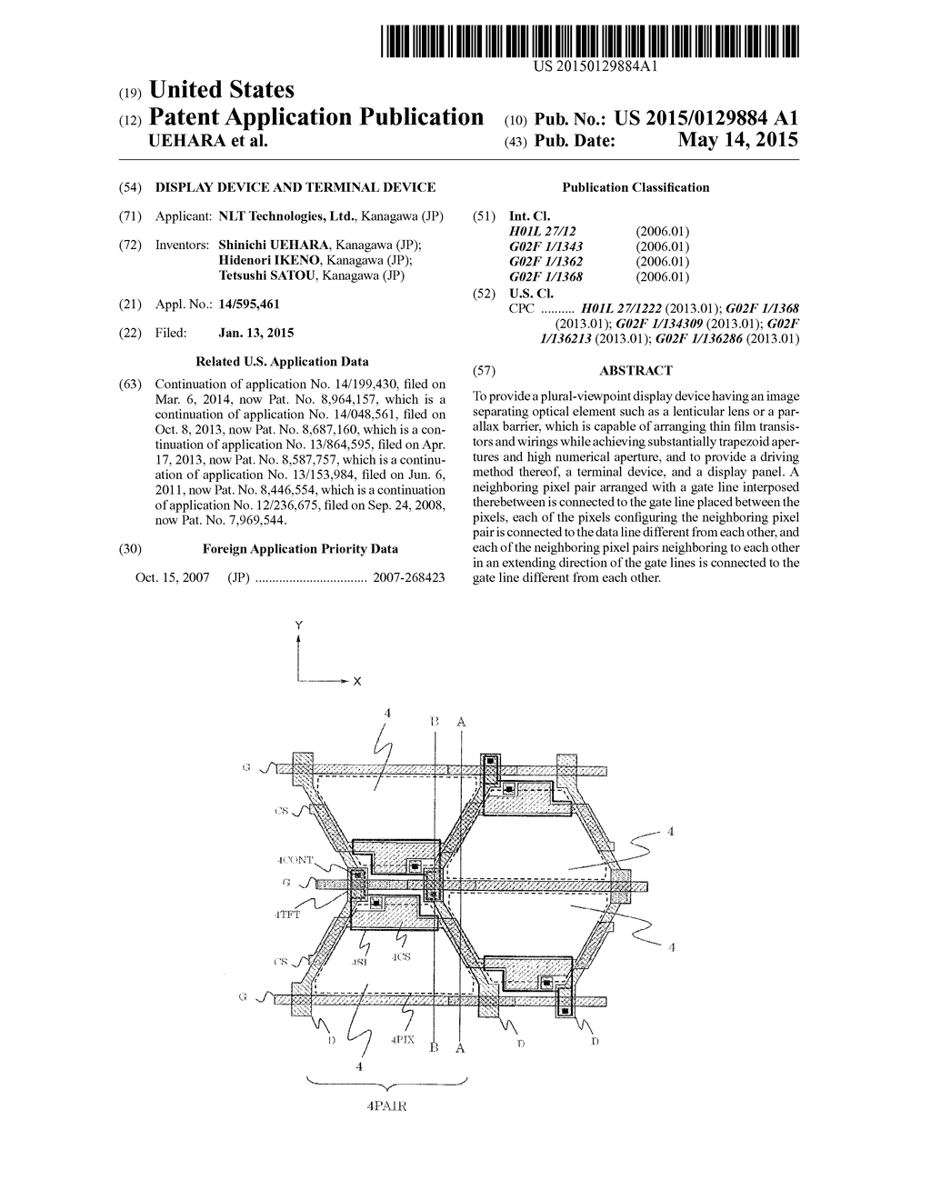 DISPLAY DEVICE AND TERMINAL DEVICE - diagram, schematic, and image 01