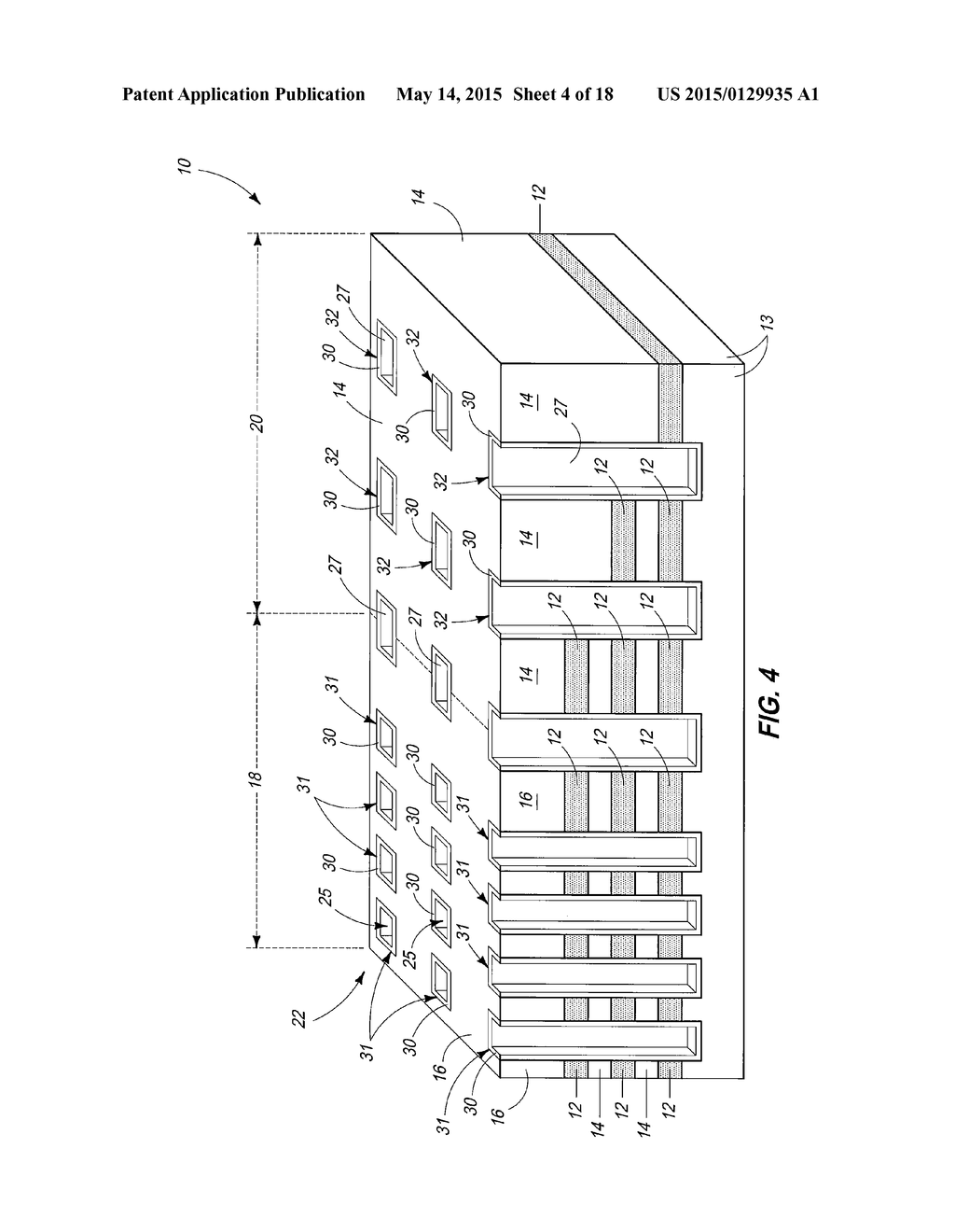 Stack Of Horizontally Extending And Vertically Overlapping Features,     Methods Of Forming Circuitry Components, And Methods Of Forming An Array     Of Memory Cells - diagram, schematic, and image 05