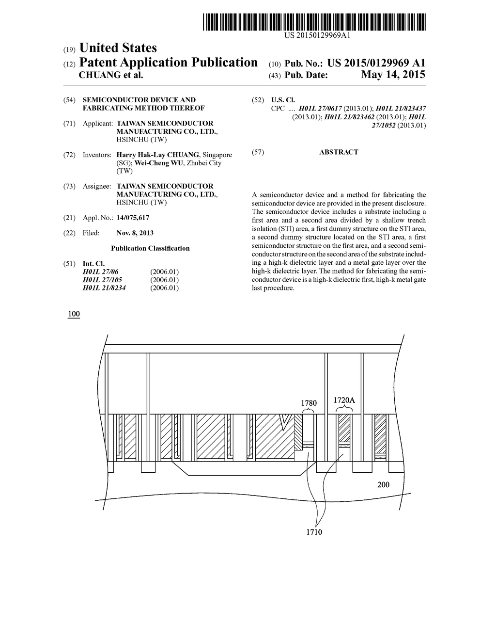 SEMICONDUCTOR DEVICE AND FABRICATING METHOD THEREOF - diagram, schematic, and image 01