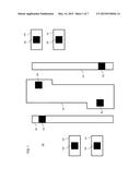 PRINTING MINIMUM WIDTH FEATURES AT NON-MINIMUM PITCH AND RESULTING DEVICE diagram and image