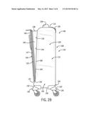 LUGGAGE CASE STRUCTURE WITH PROTRUDING LOWER PORTION diagram and image