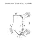 LUGGAGE CASE STRUCTURE WITH PROTRUDING LOWER PORTION diagram and image