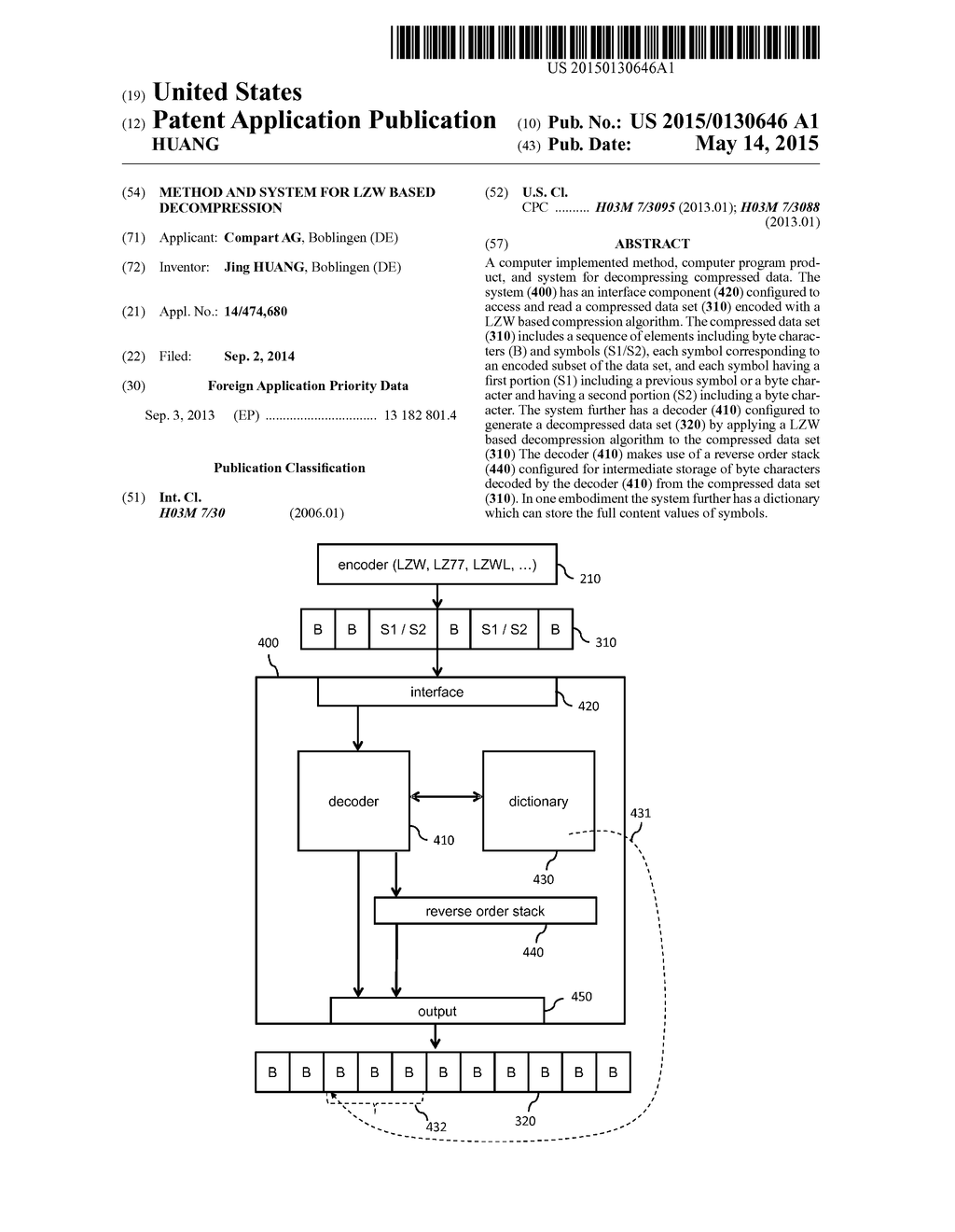 METHOD AND SYSTEM FOR LZW BASED DECOMPRESSION - diagram, schematic, and image 01