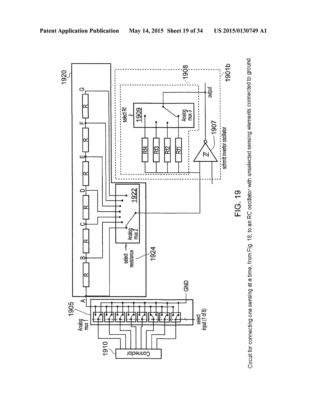 TOUCH PAD, CORRESPONDING TOUCH POSITION DETERMINING UNIT AND ASSCOCIATED     METHOD - diagram, schematic, and image 20