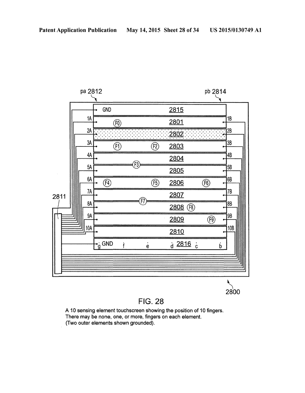 TOUCH PAD, CORRESPONDING TOUCH POSITION DETERMINING UNIT AND ASSCOCIATED     METHOD - diagram, schematic, and image 29