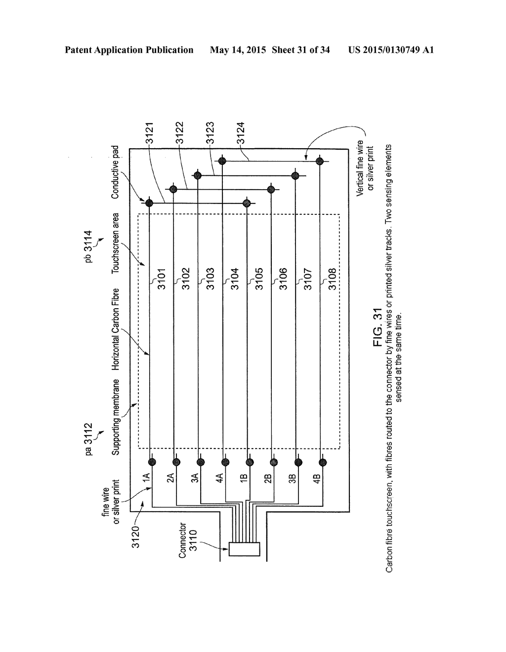 TOUCH PAD, CORRESPONDING TOUCH POSITION DETERMINING UNIT AND ASSCOCIATED     METHOD - diagram, schematic, and image 32