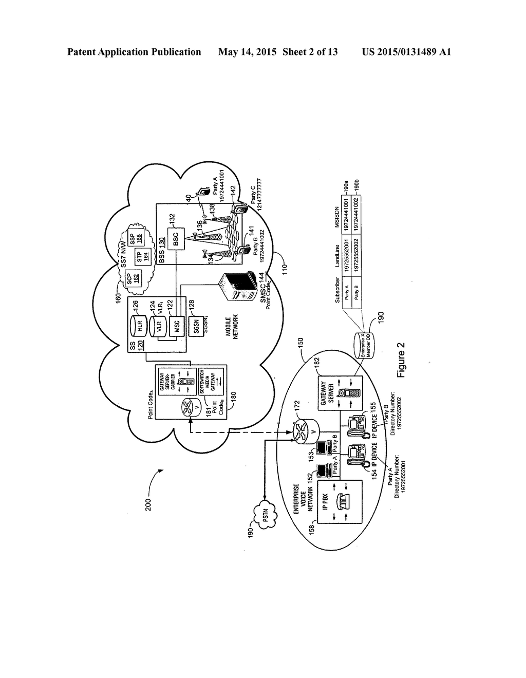 SYSTEM, METHOD, AND APPARATUS FOR USING ALTERNATIVE NUMBERS FOR ROUTING     VOICE CALLS AND SHORT MESSAGES IN A COMMUNICATIONS NETWORK - diagram, schematic, and image 03