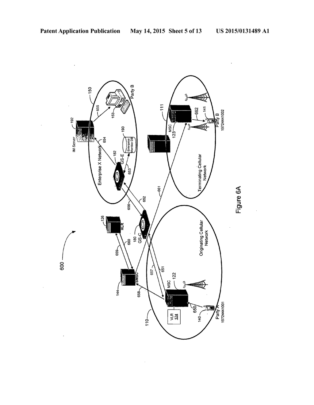 SYSTEM, METHOD, AND APPARATUS FOR USING ALTERNATIVE NUMBERS FOR ROUTING     VOICE CALLS AND SHORT MESSAGES IN A COMMUNICATIONS NETWORK - diagram, schematic, and image 06