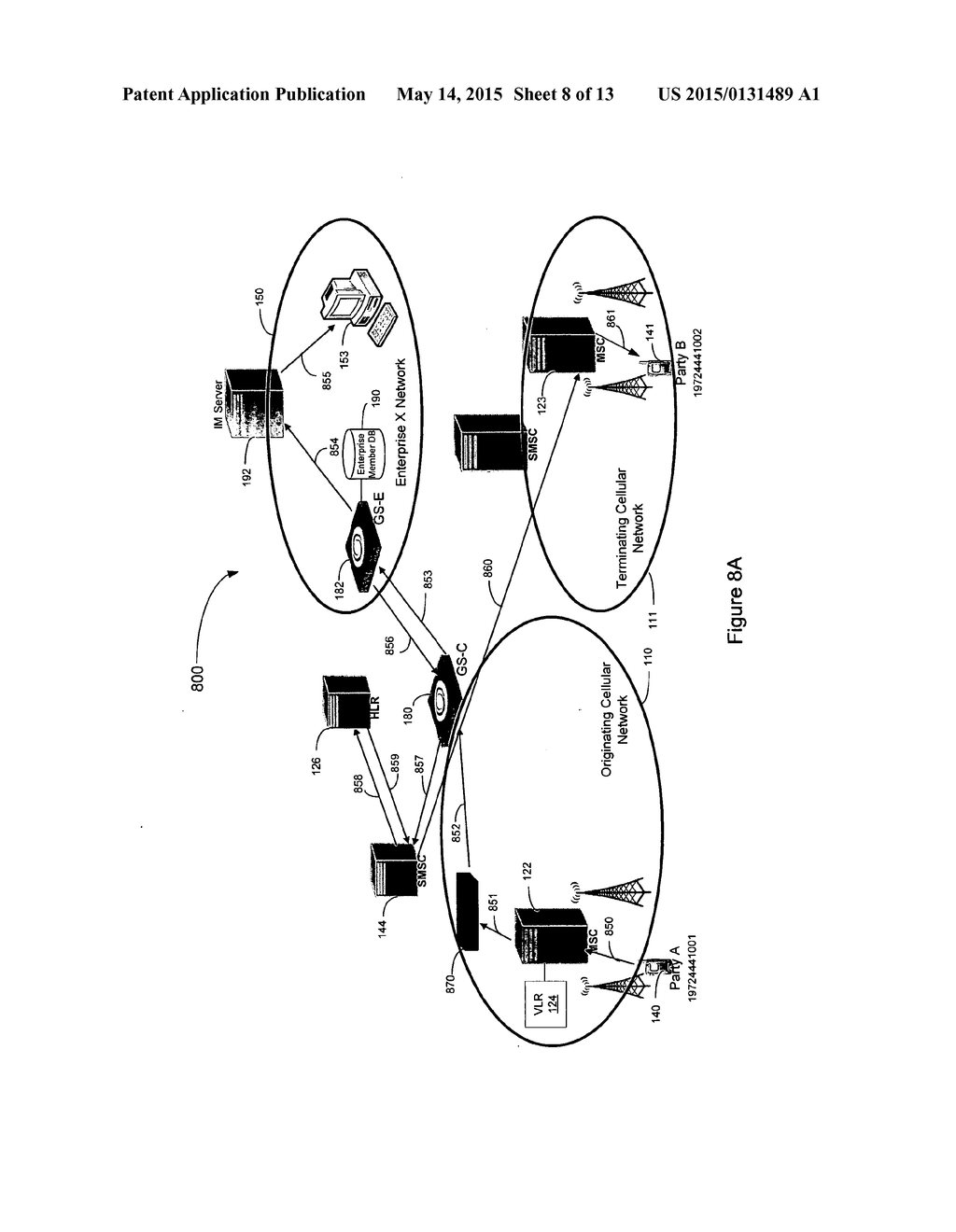 SYSTEM, METHOD, AND APPARATUS FOR USING ALTERNATIVE NUMBERS FOR ROUTING     VOICE CALLS AND SHORT MESSAGES IN A COMMUNICATIONS NETWORK - diagram, schematic, and image 09