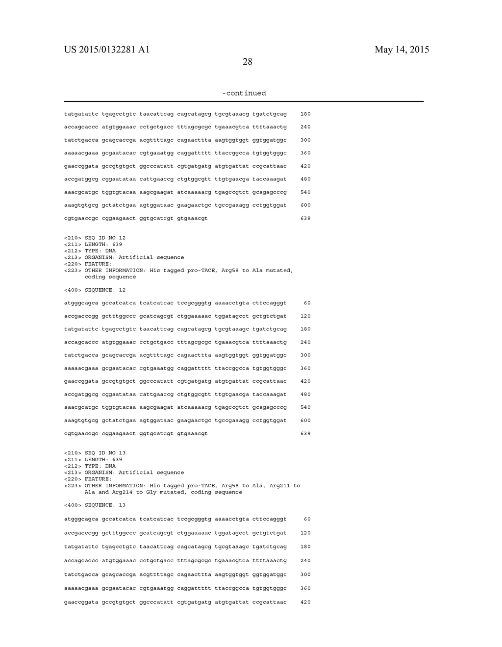 VARIANTS OF TACE PRO-DOMAIN AS TNF-A INHIBITOR AND THEIR MEDICAL USE - diagram, schematic, and image 43