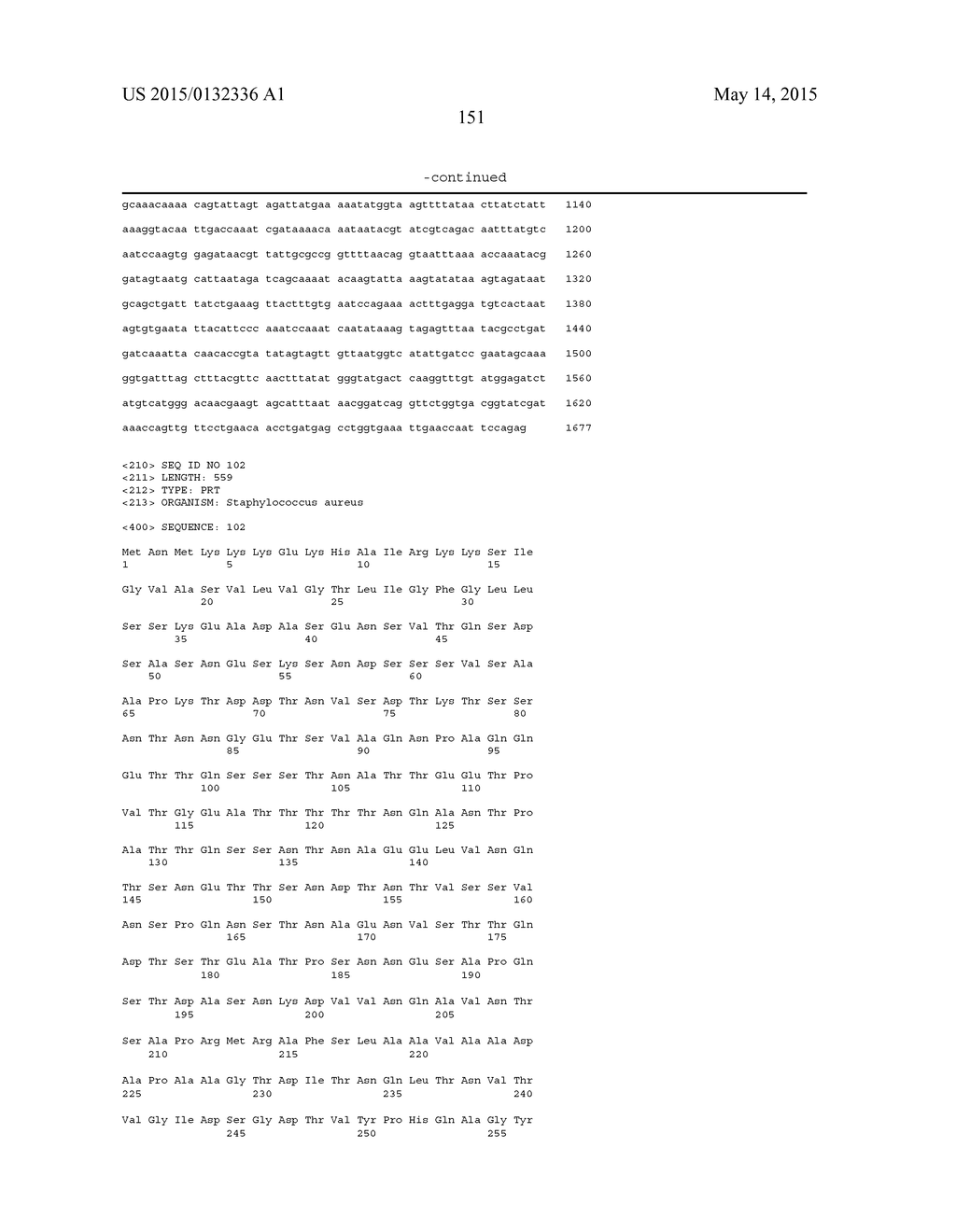 IMMUNOGENIC COMPOSITIONS OF STAPHYLOCOCCUS AUREUS ANTIGENS - diagram, schematic, and image 181