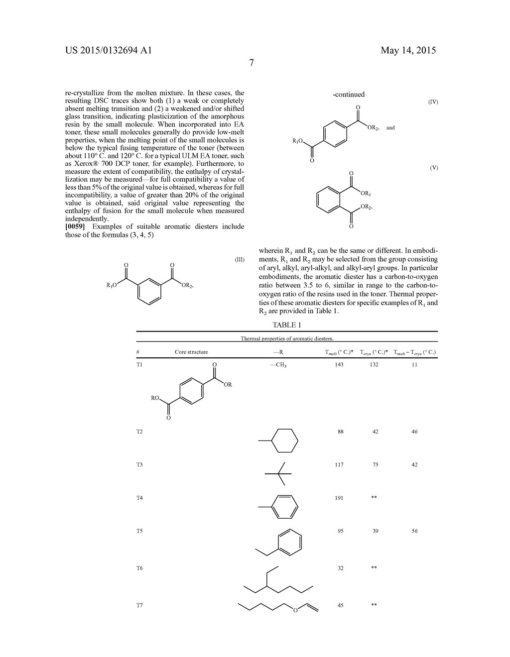 SUPER LOW MELT TONER HAVING CRYSTALLINE DIESTERS WITH AN AROMATIC CORE - diagram, schematic, and image 11