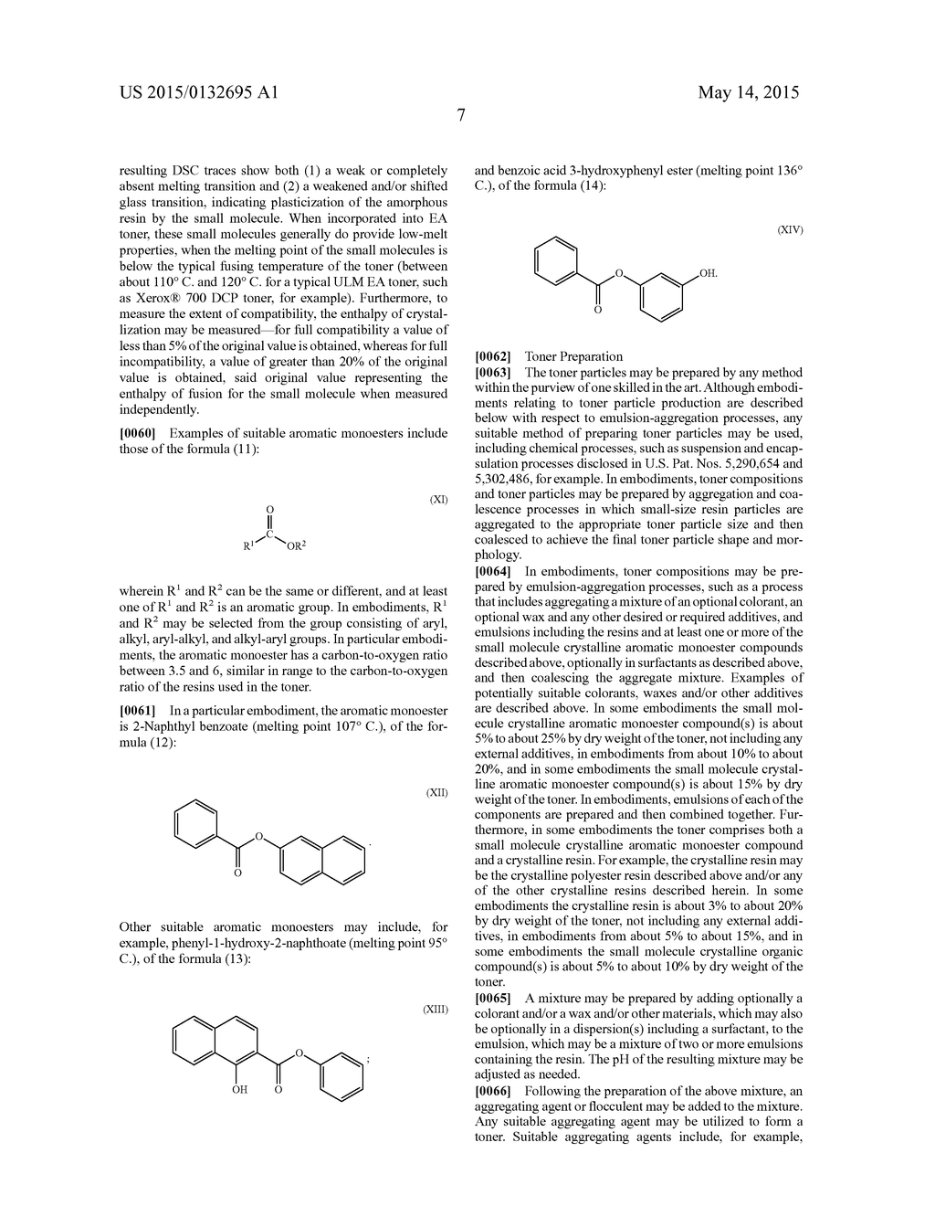 SUPER LOW MELT TONER HAVING CRYSTALLINE AROMATIC MONOESTERS - diagram, schematic, and image 13