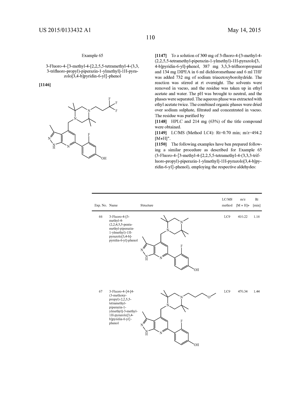 SUBSTITUTED 6-(4-HYDROXY-PHENYL)-1H-PYRAZOLO[3,4-B]PYRIDINE DERIVATIVES AS     KINASE INHIBITORS - diagram, schematic, and image 111
