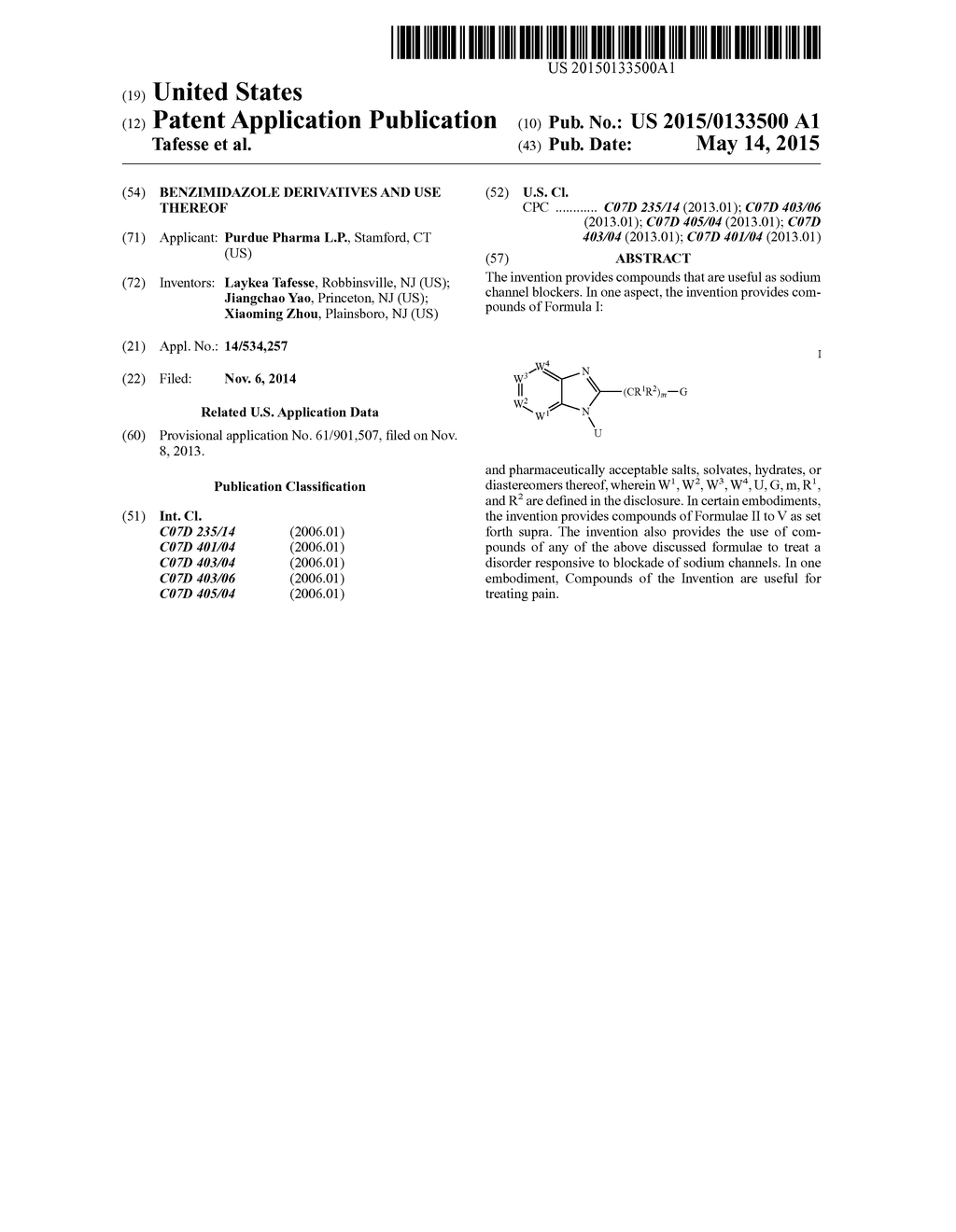 BENZIMIDAZOLE DERIVATIVES AND USE THEREOF - diagram, schematic, and image 01