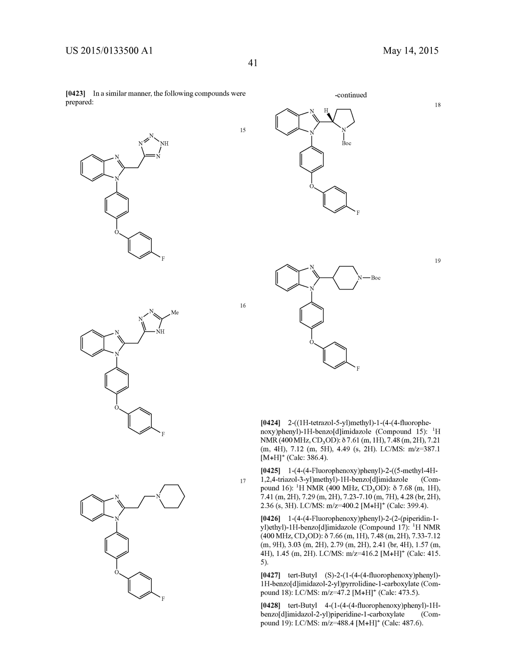 BENZIMIDAZOLE DERIVATIVES AND USE THEREOF - diagram, schematic, and image 42