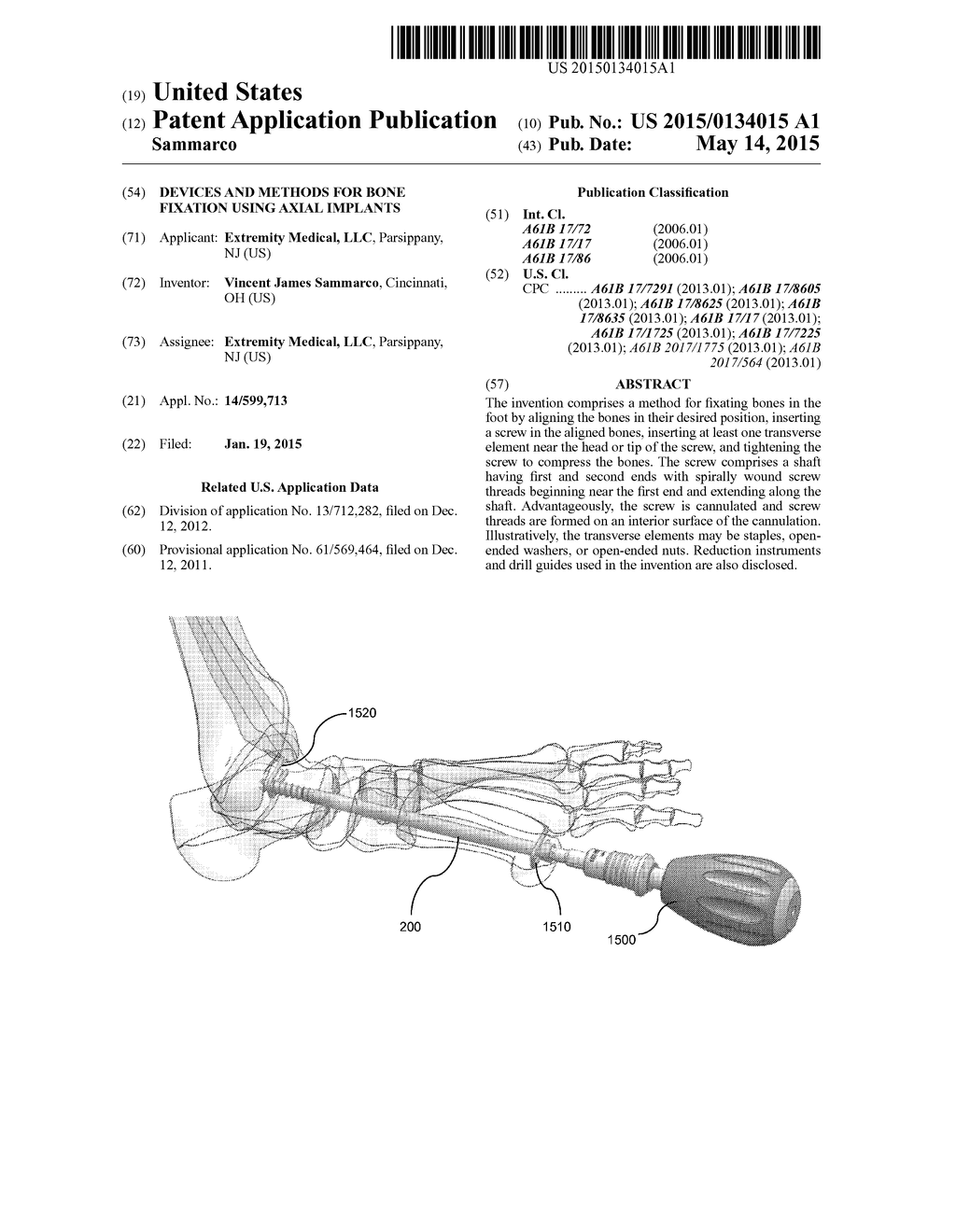 DEVICES AND METHODS FOR BONE FIXATION USING AXIAL IMPLANTS - diagram, schematic, and image 01