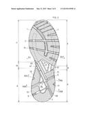 Shoe Sole Having Diagonal Groove diagram and image