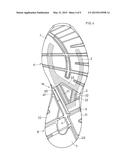 Shoe Sole Having Diagonal Groove diagram and image